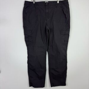 L.L. Bean Gray Cargo Pants Straight Leg Favorite Fit womens 20 reg